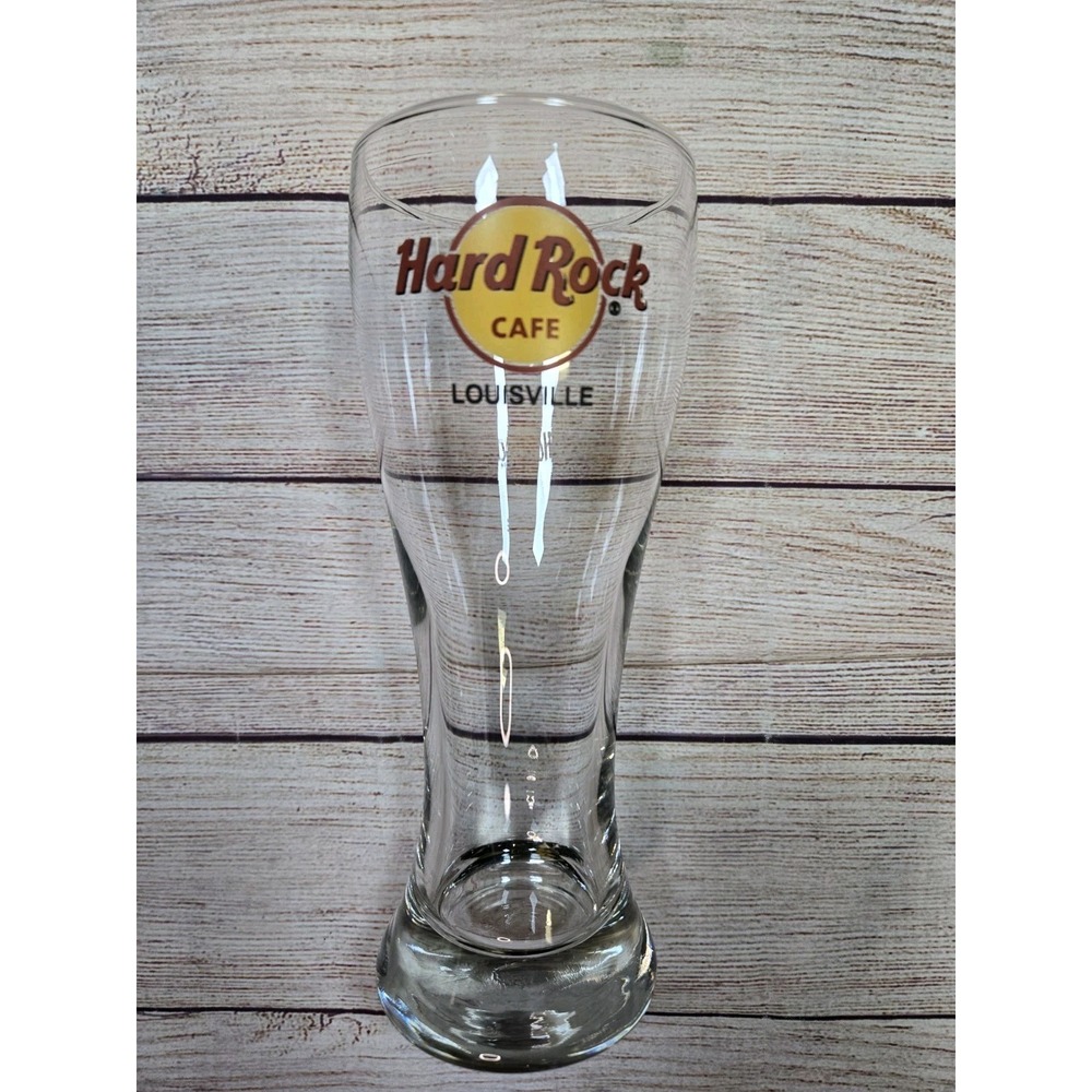 Hard Rock Cafe Louisville 8.25 in Tall Pilsner Glass 20 oz Collectible Tall boy